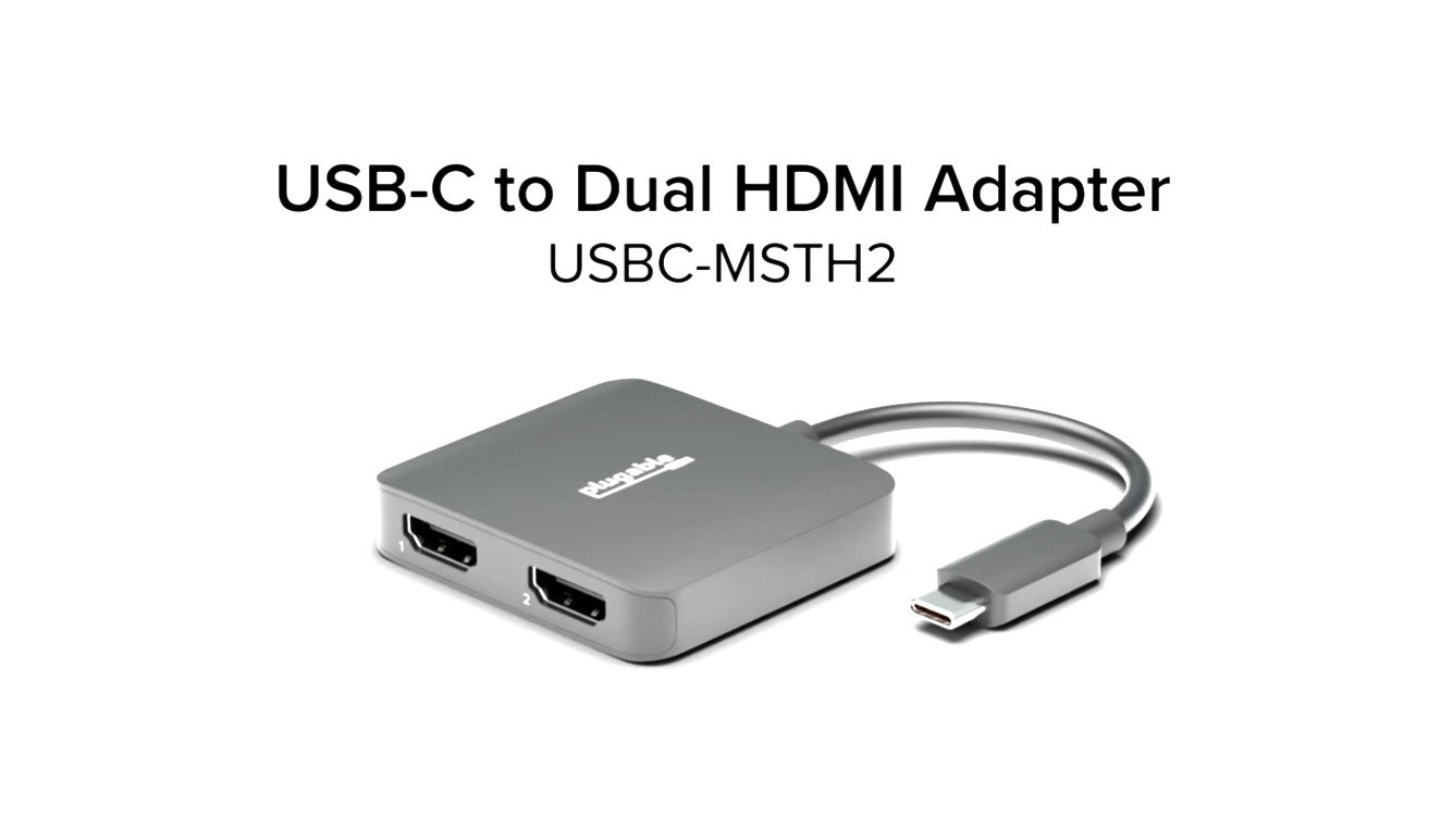 Plugable USB-C Dual 4K HDMI MST Display Adapter ~ Plugable