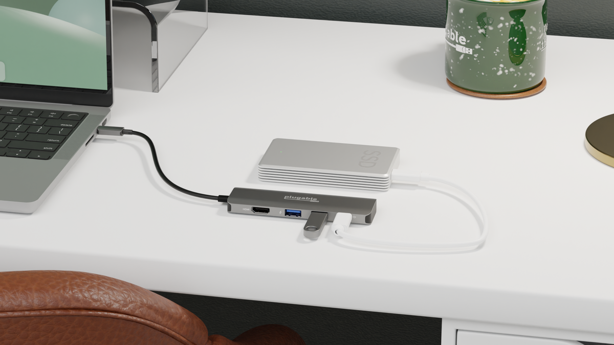 Compact Multiport Hub Empowering Remote Work with Plugable ~ Plugable Technologies
