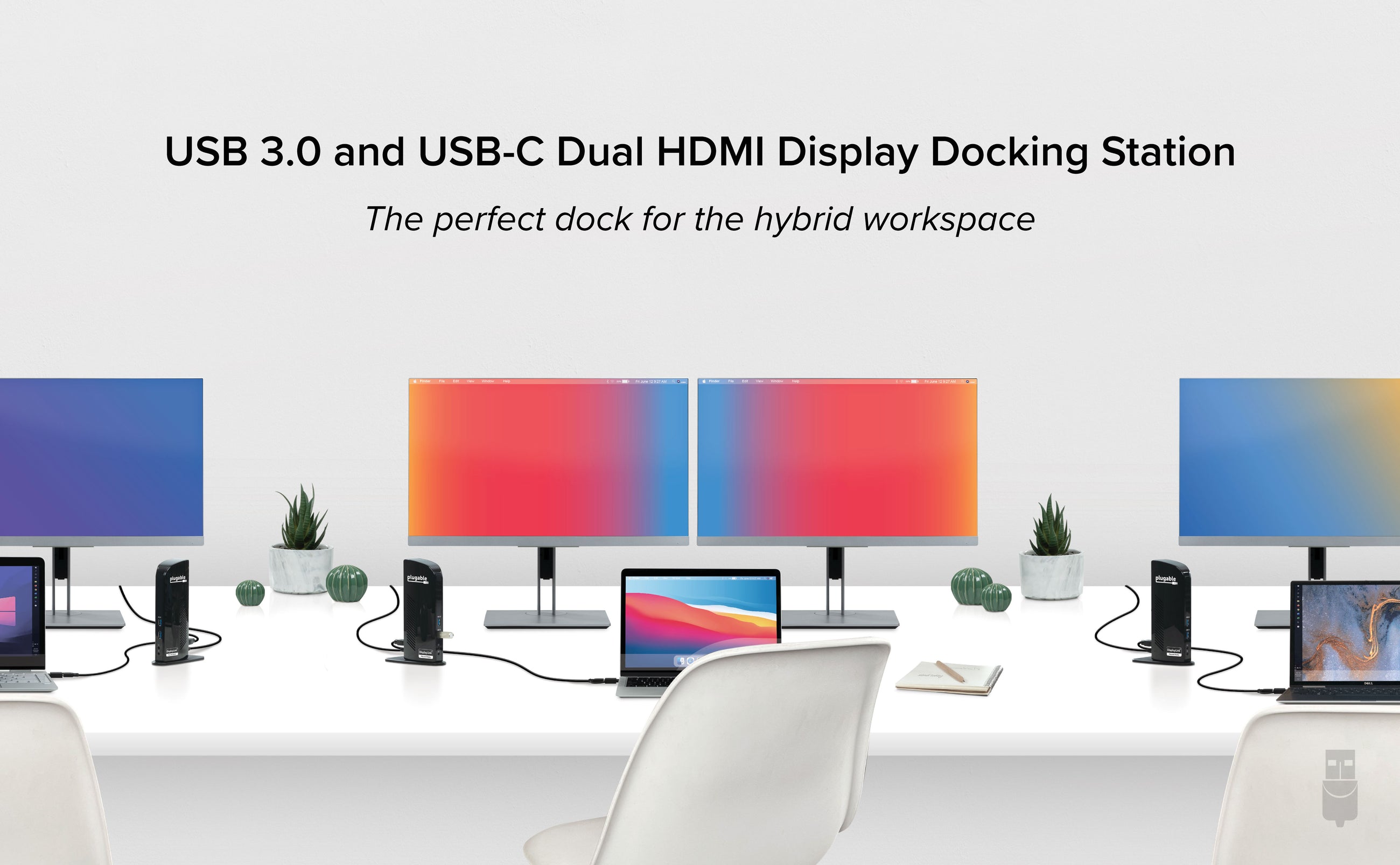 Plugable USB 3.0 and USB-C Docking Station with Displaylink Technology ...