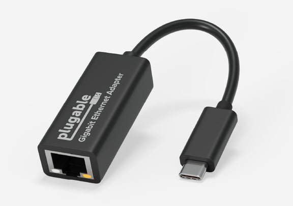Image of the USBC-E1000 usb-c ethernet gigabit adapter with a top down view