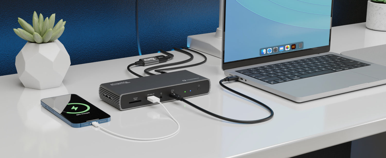 Plugable Thunderbolt 4 & USB4 HDMI Docking Station with 96W Charging ...