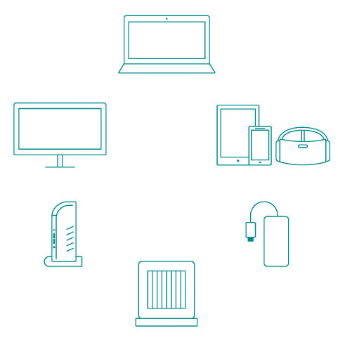 Image showing devices several devices that can be used with the Thunderbolt 4 cable