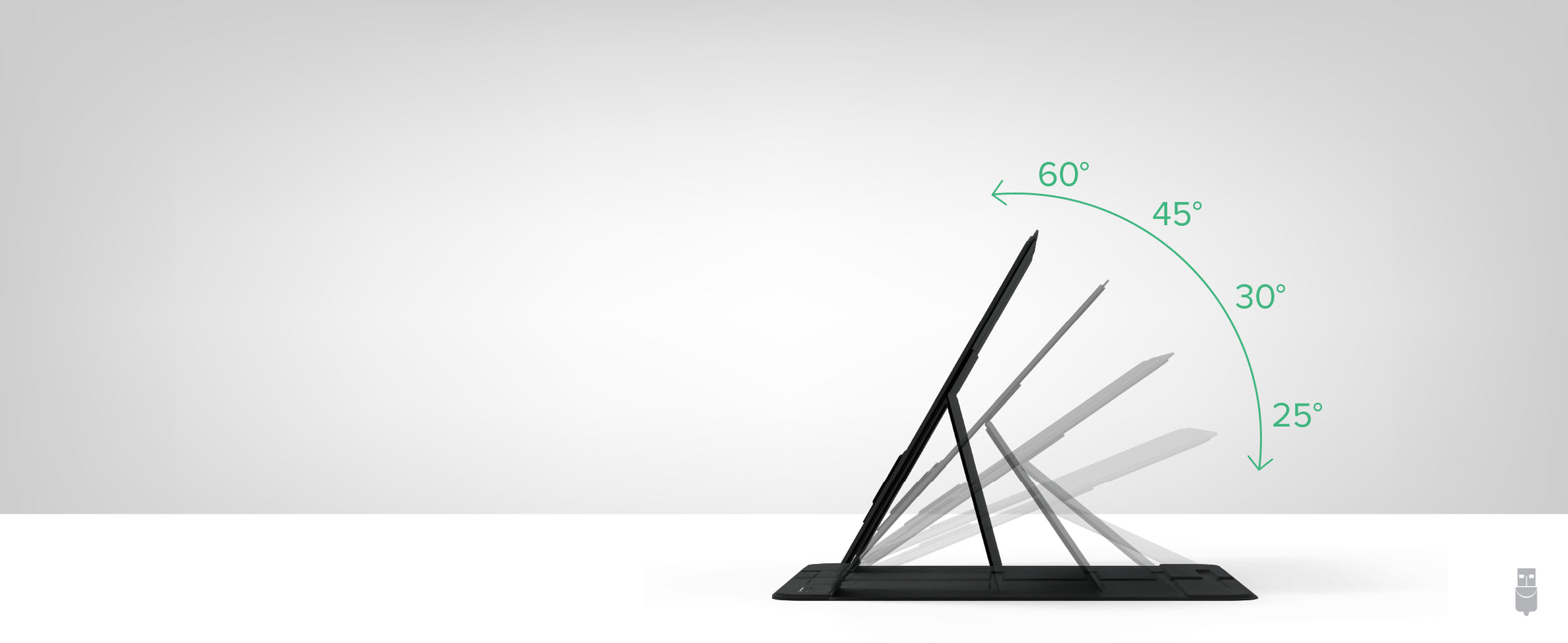 Image showing the various viewing angles of the PT-STANDX