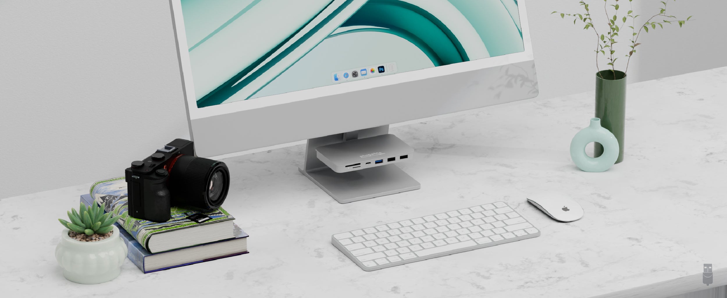 Plugable 6-in-1 USB-C Hub for iMac 24 Inch ~ Plugable Technologies