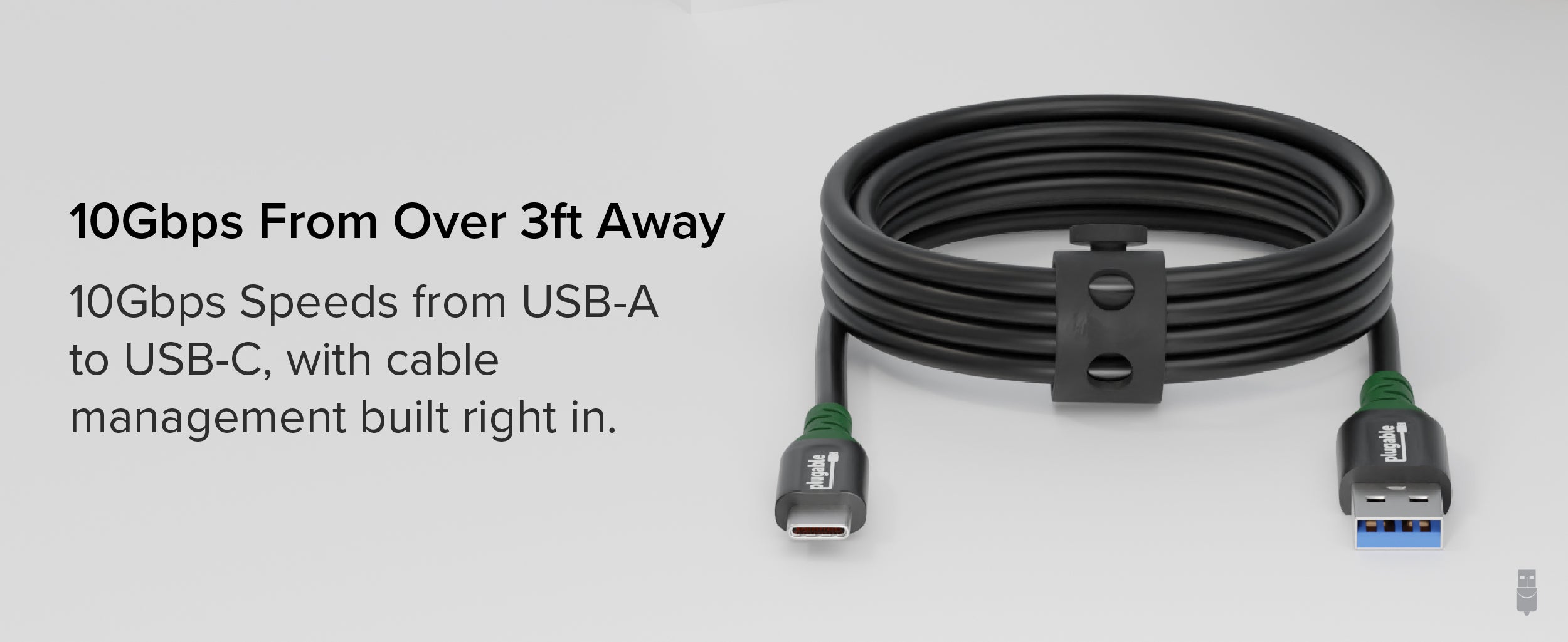 Plugable USB C to USB A Cable for Data and Charging (3.3ft / 1m ...