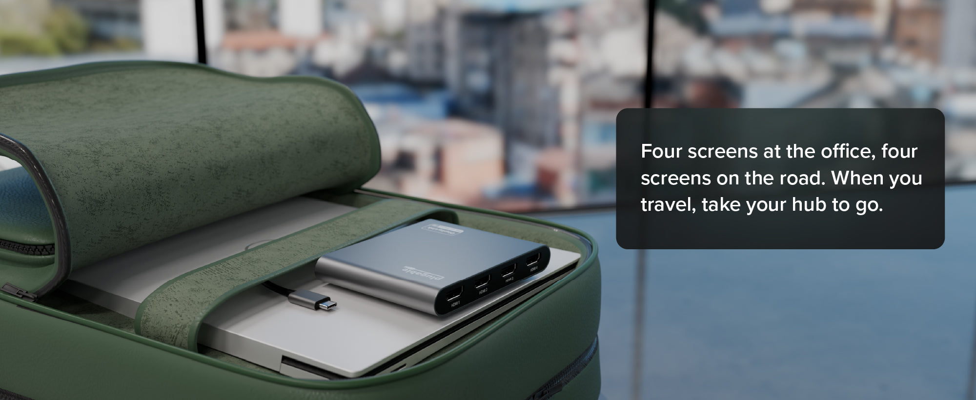 Plugable USB-C Quad 4K HDMI Graphics Adapter With up to 100W USB-C