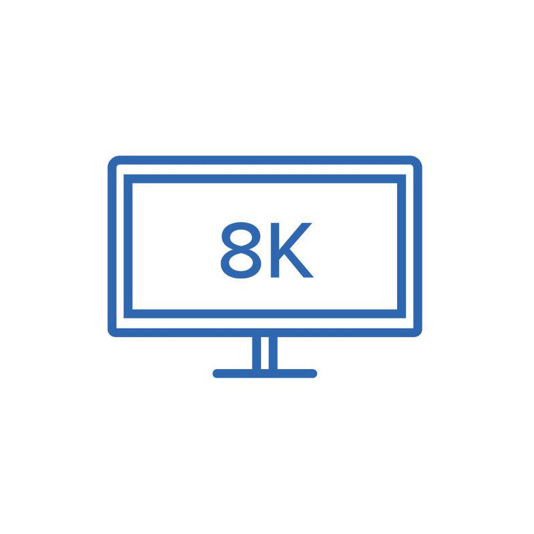 Illustration of an 8K monitor