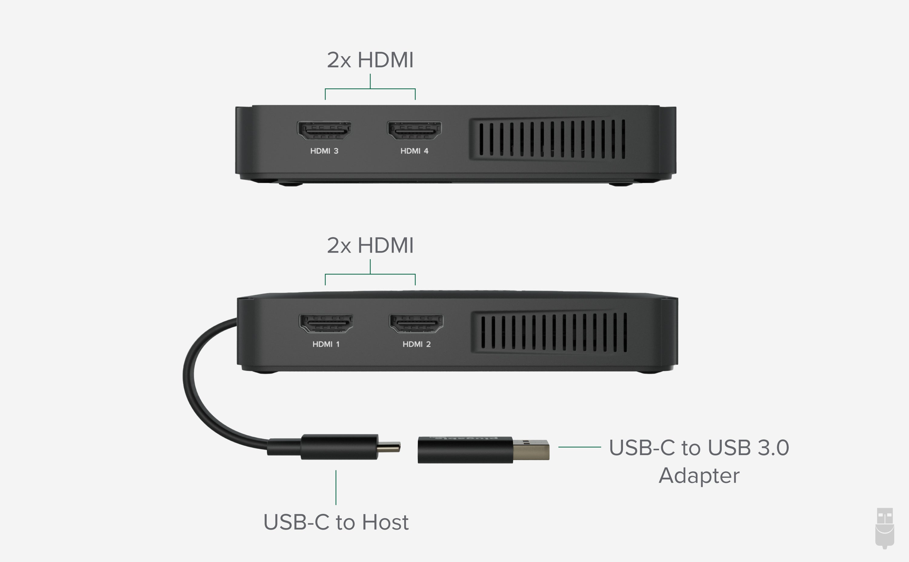 Plugable USB-C or USB 3.0 Quad HDMI Adapter – Plugable Technologies