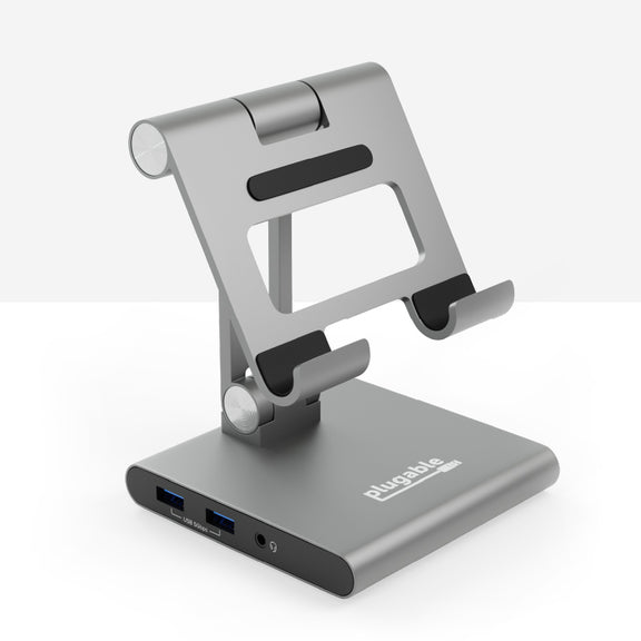 Plugable USB-C Tablet / Phone / iPad Stand with Docking Station, 100W –  Plugable Technologies