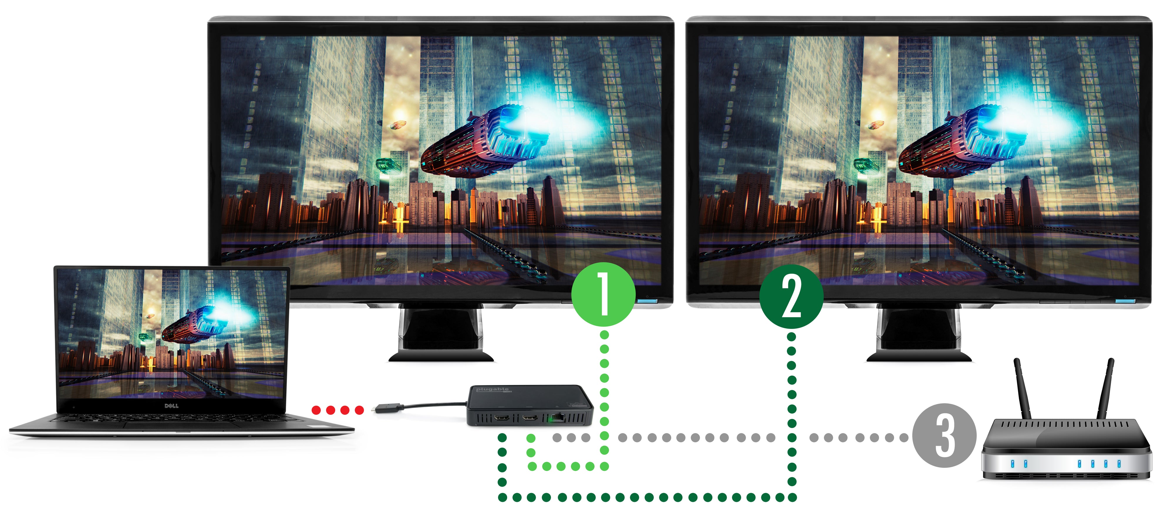 connect configure and create your multi monitor setup with the usbc-6950-hdmi