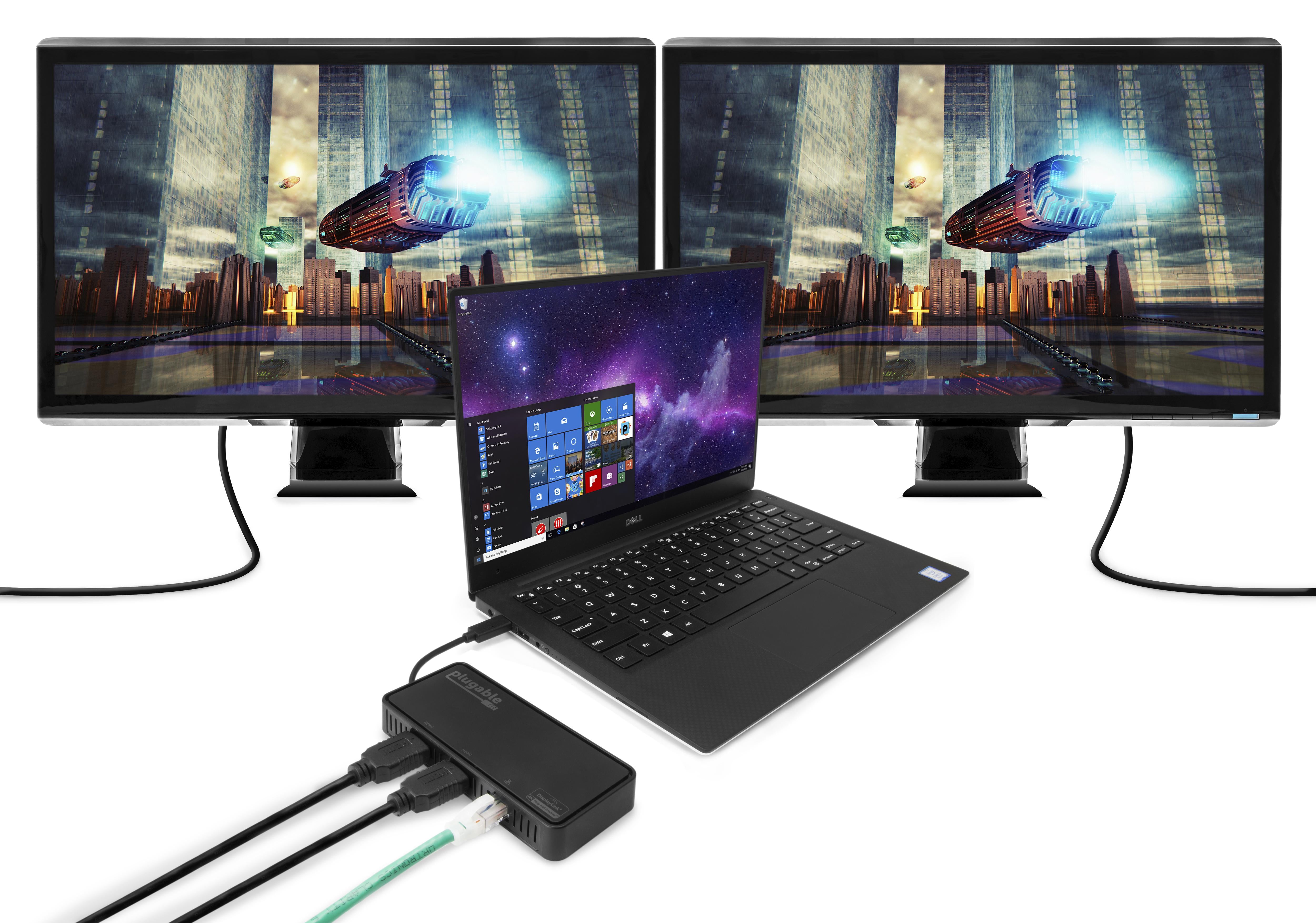 Plugable USB Type-C Dual 4K HDMI and Gigabit Ethernet Adapter