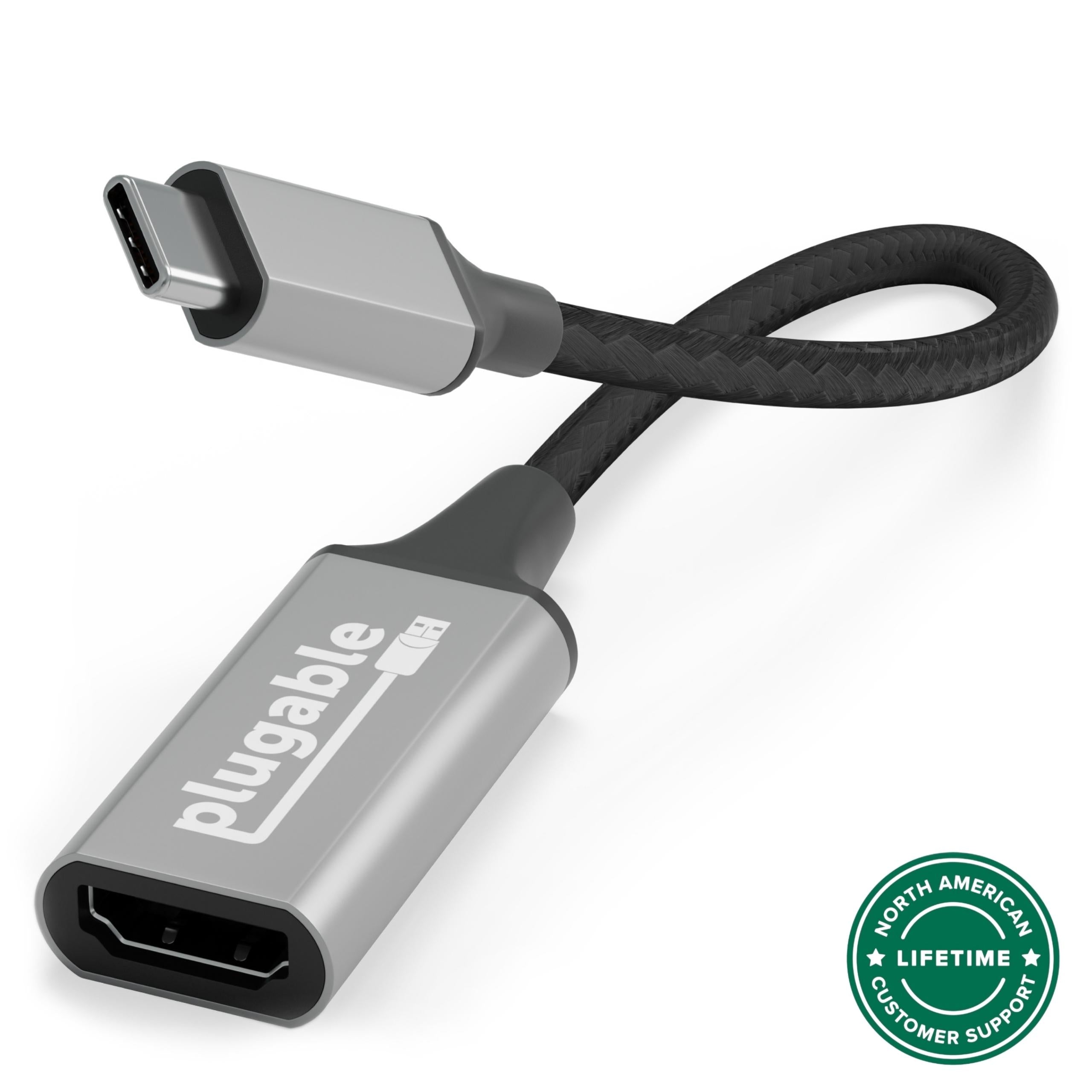 Plugable Dual Monitor USB-C to HDMI Adapter, 4K 60Hz ~ Plugable