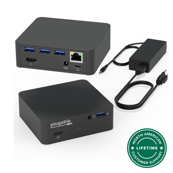 Plugable USB-C Docking Station with VESA Mount, 85W Laptop