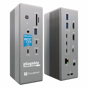Plugable Thunderbolt 5 Docking Station with Dual HDMI 2.1, 140W Laptop Charging main image