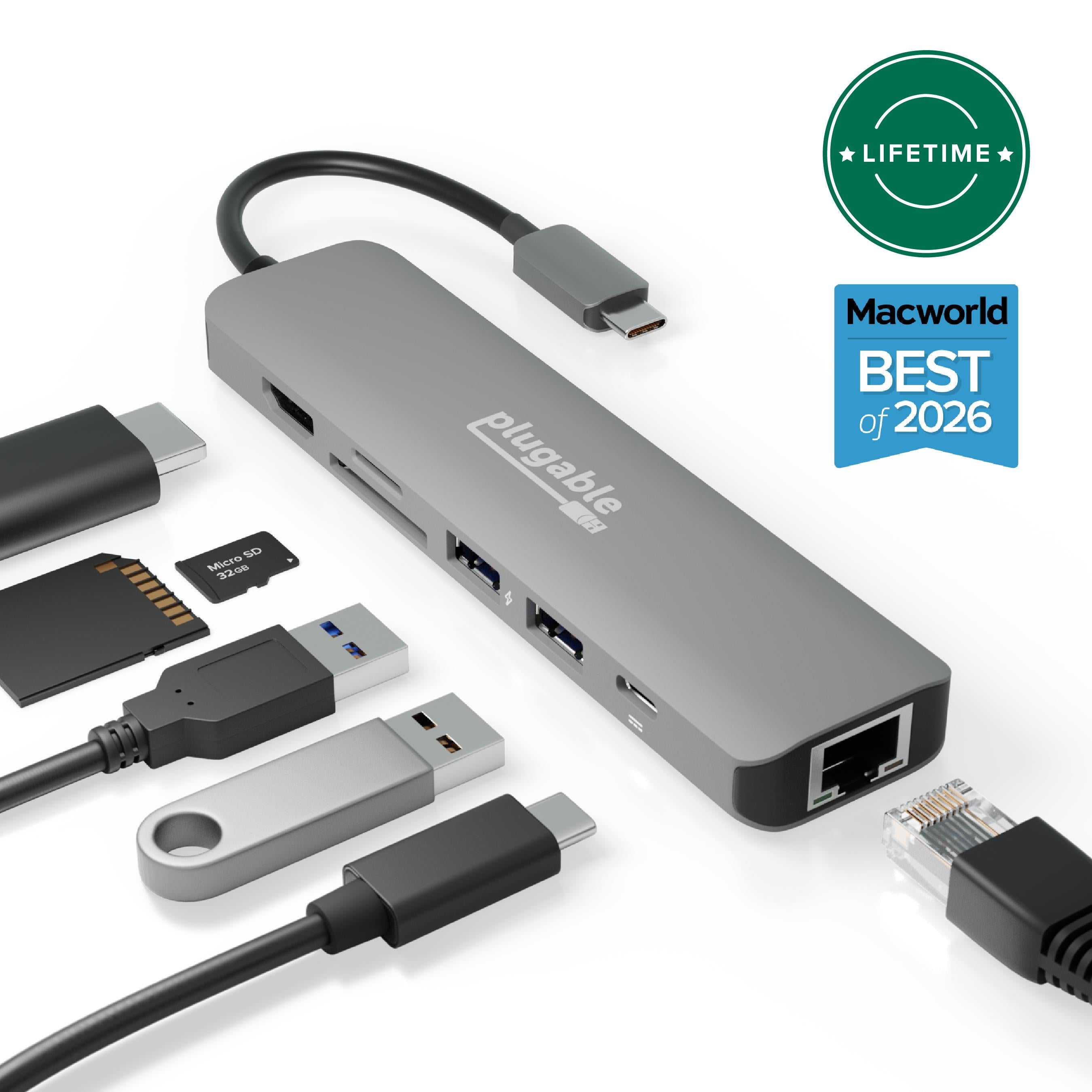 Plugable USB-C 7-in-1 Hub with Ethernet ~ Plugable Technologies