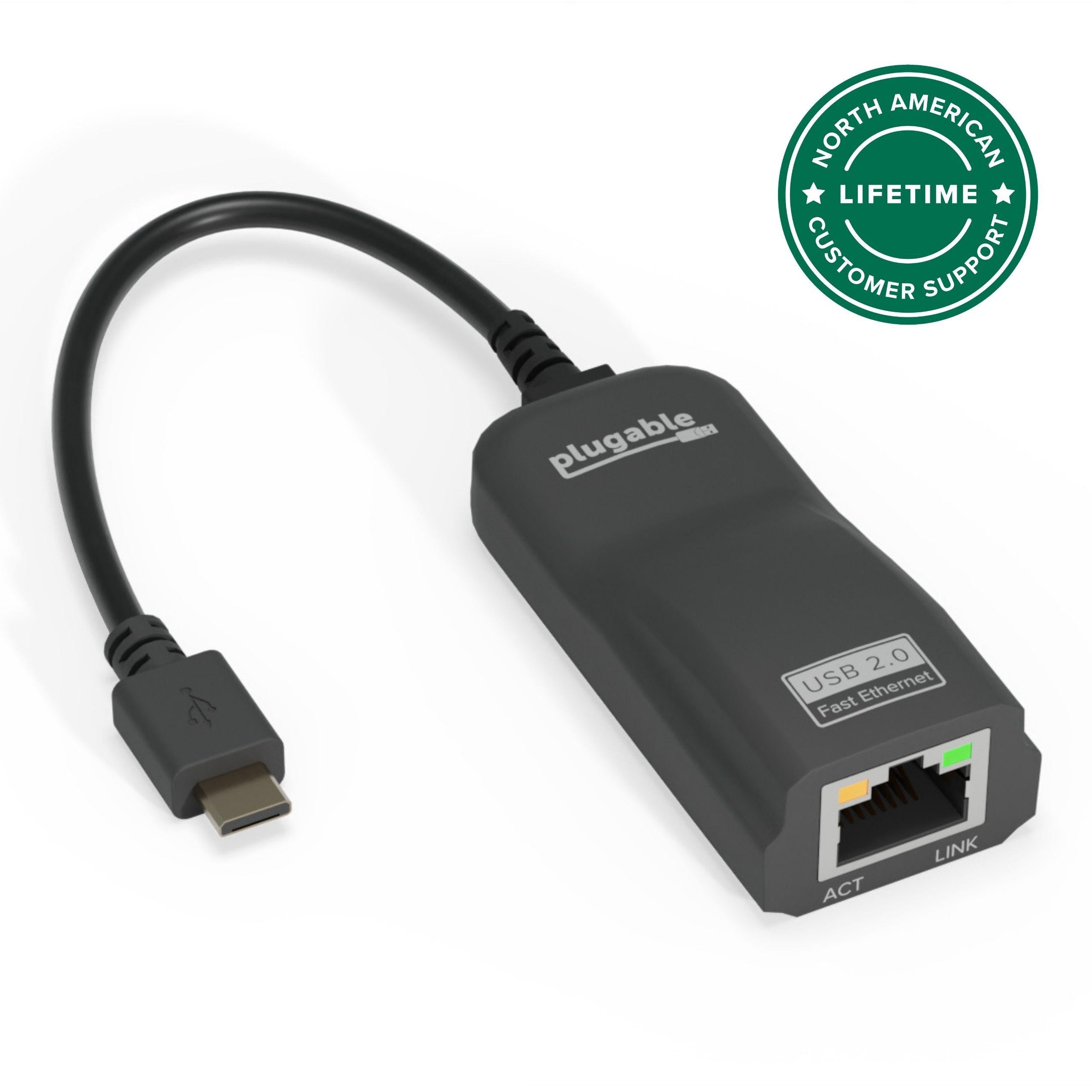 Plugable USB 2.0 OTG Micro-B to 10/100 Ethernet Adapter