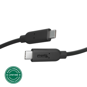 Plugable 10Gbps USB C to USB C Cable, 3.3 feet (1 Meter), 5A, USB-IF Certified, USB 3.1 Gen 2 Type-C - Driverless main image