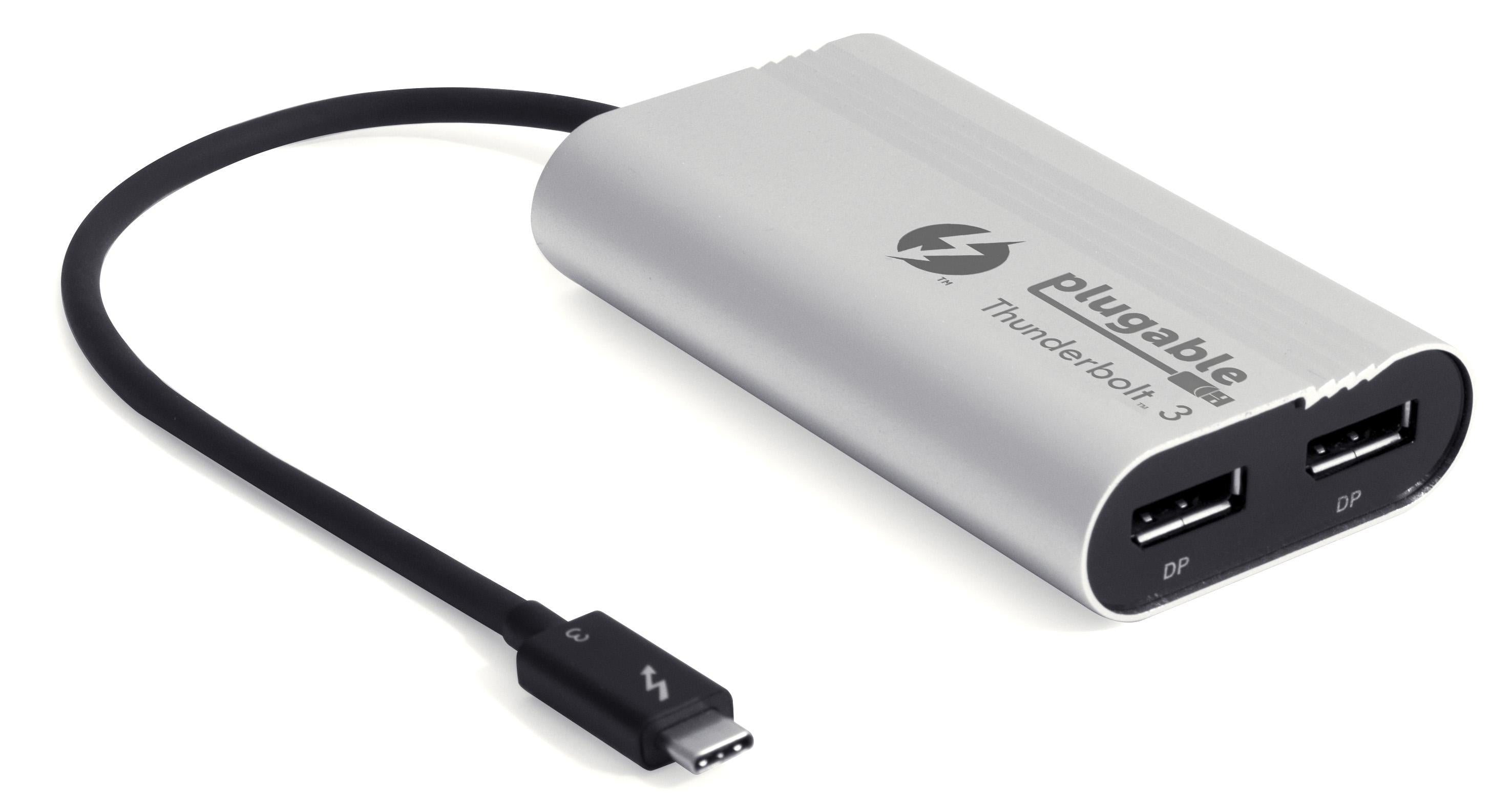 Plugable Thunderbolt™ 3 Dual DisplayPort Adapter for Windows
