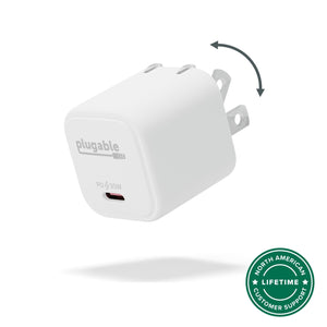 Plugable GaN USB-C Charger Block, 30W - White main image