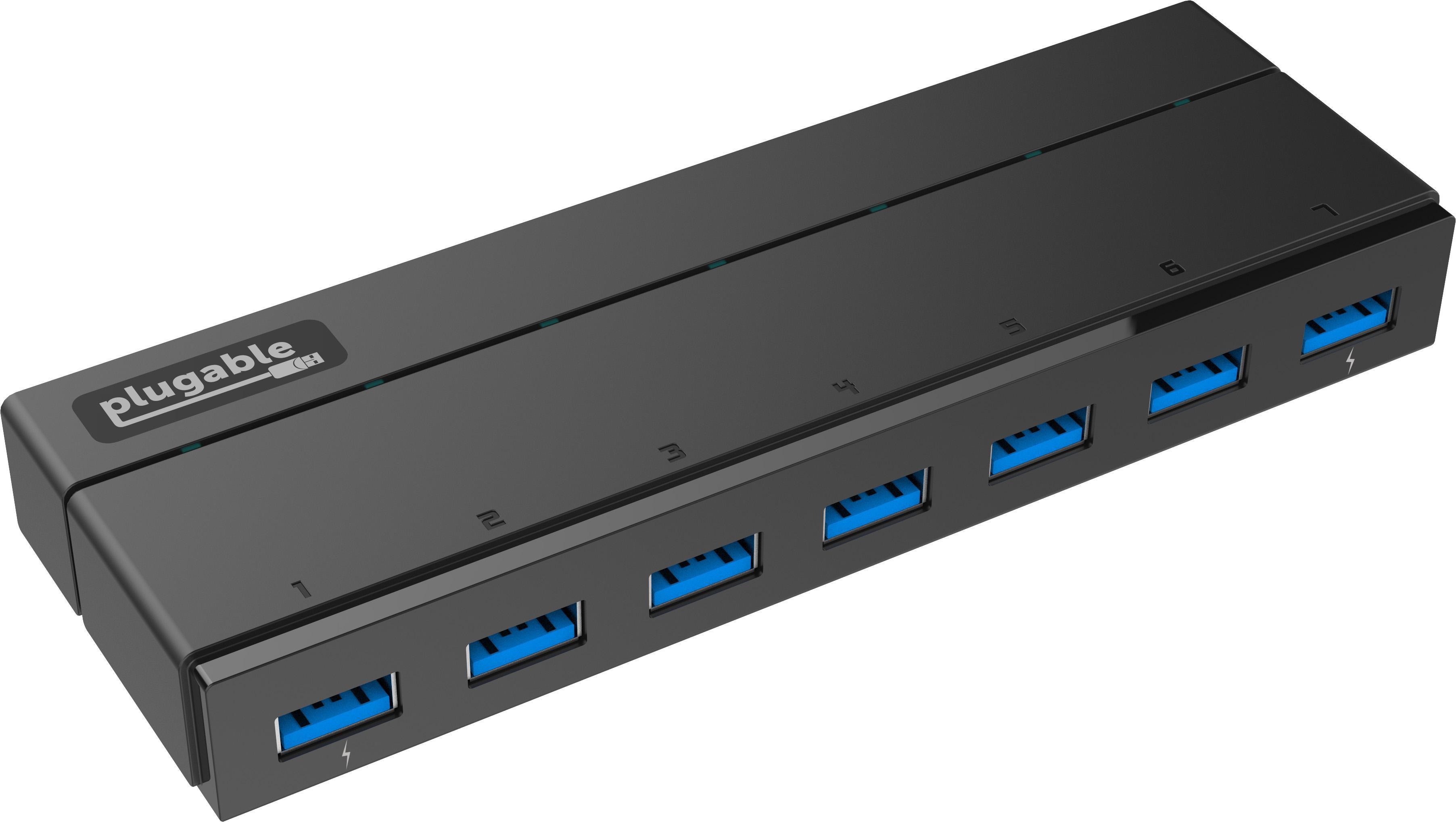 USB 3.0 7-Port Hub With 2 BC 1.2 Charging Ports And 36W Power Adapter ...