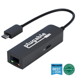 Plugable USB-C to 2.5 Gbps Ethernet Adapter with 100W USB-C Charging main image