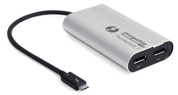 Apple Thunderbolt Display 本体と変換アダプタのセット Plugable Thunderbolt™ 3 Dual DisplayPort Adapter for Mac