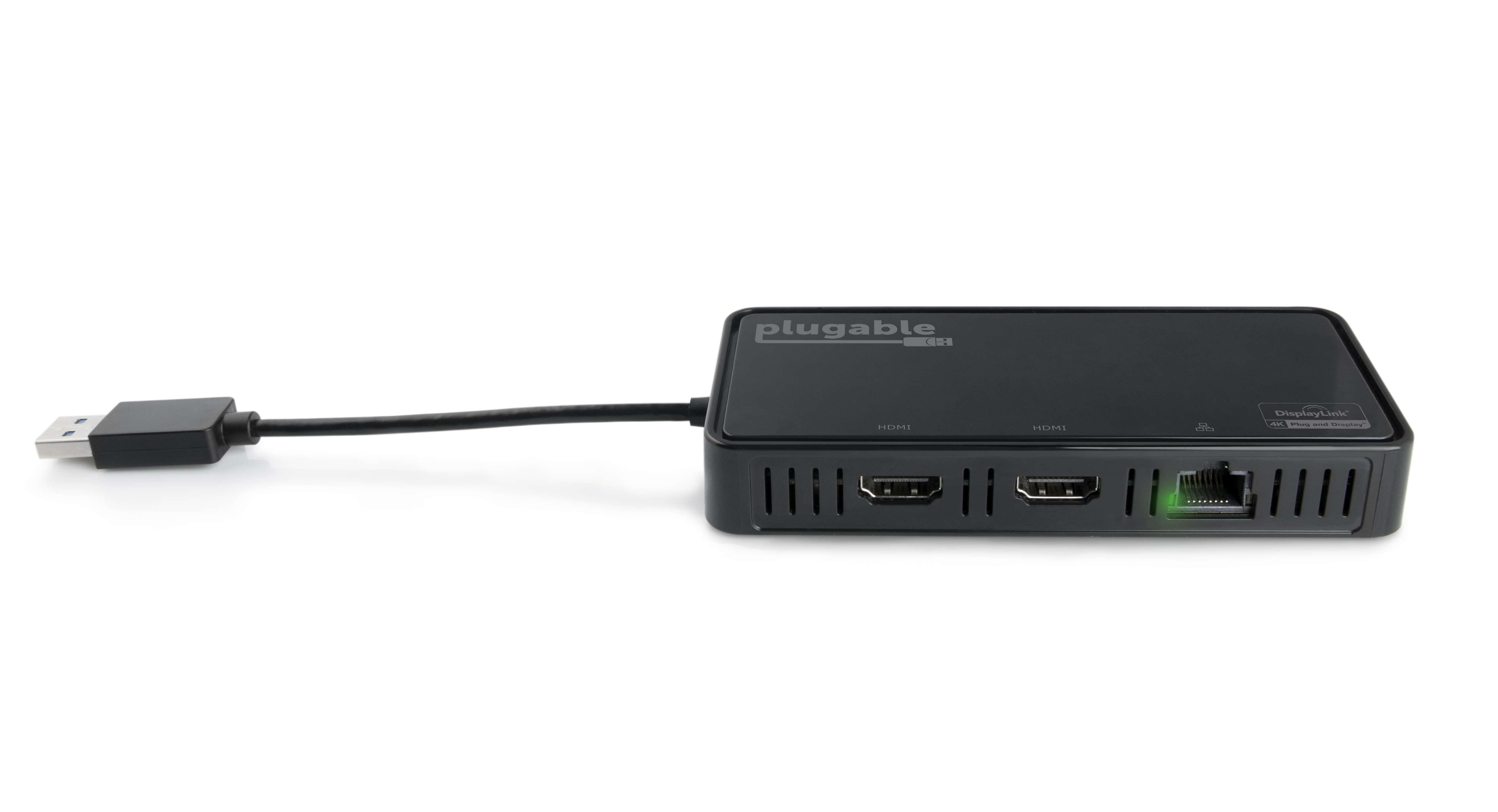 Plugable USB 3.0 Dual 4k Displayport And Gigabit Ethernet Adapter
