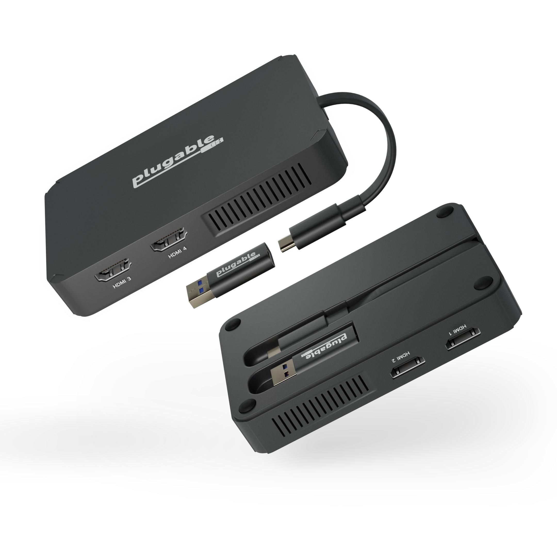 Plugable 4K DisplayPort and HDMI Dual Monitor Adapter for USB 3.0
