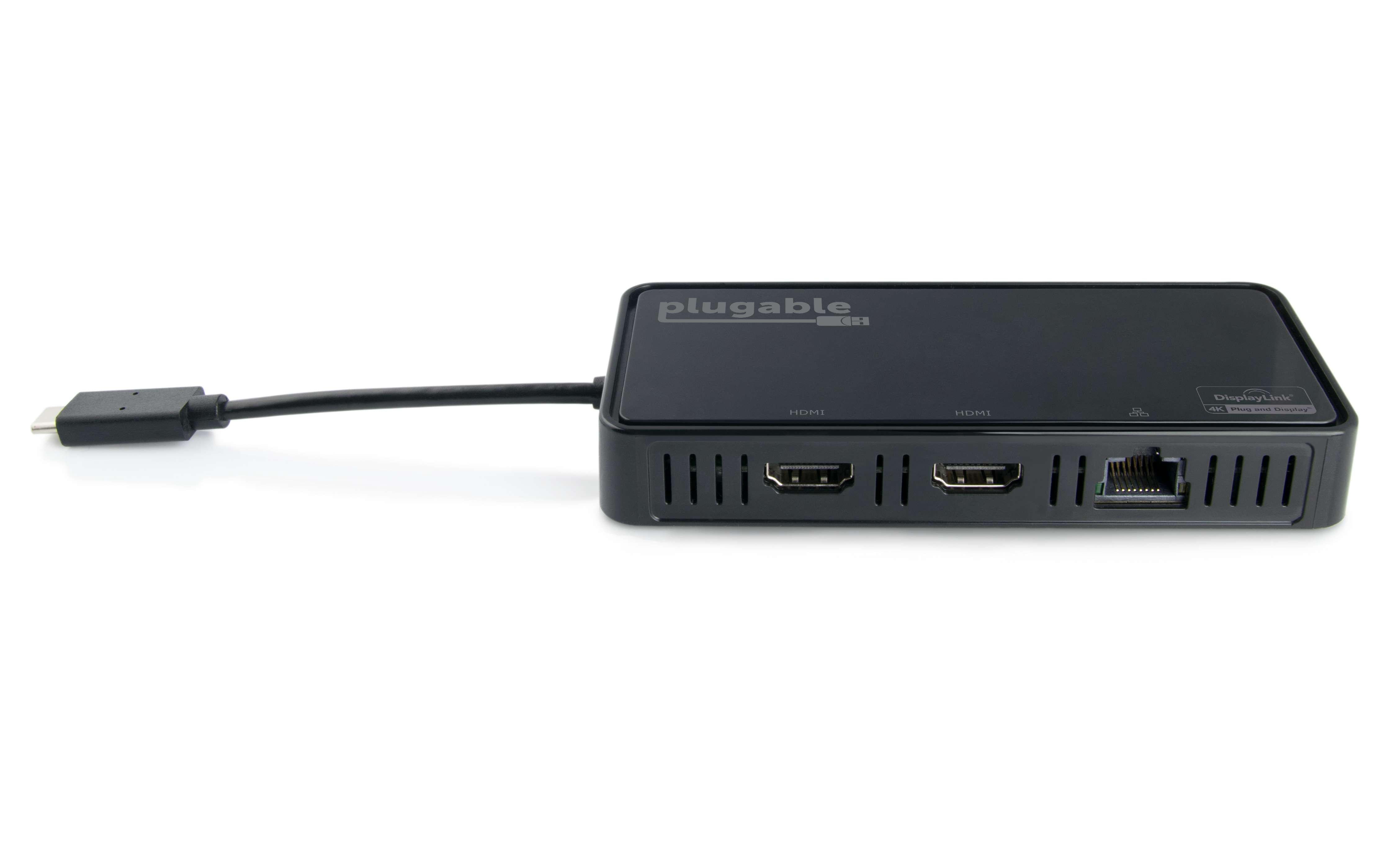 Plugable USB Type-C Dual 4K HDMI and Gigabit Ethernet Adapter