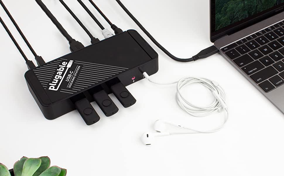 Plugable USB-C Docking Station with HDMI, 60W Laptop Charging ...