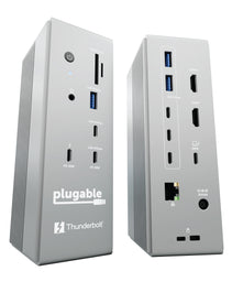 Plugable Thunderbolt 5 Docking Station with Dual HDMI 2.1, 140W Laptop Charging