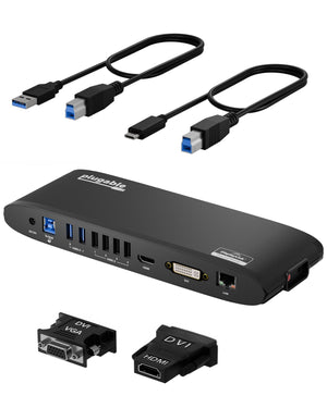 Plugable Universal Dual HDMI Monitor Docking Station for Dell, HP, Lenovo, Macbook main image