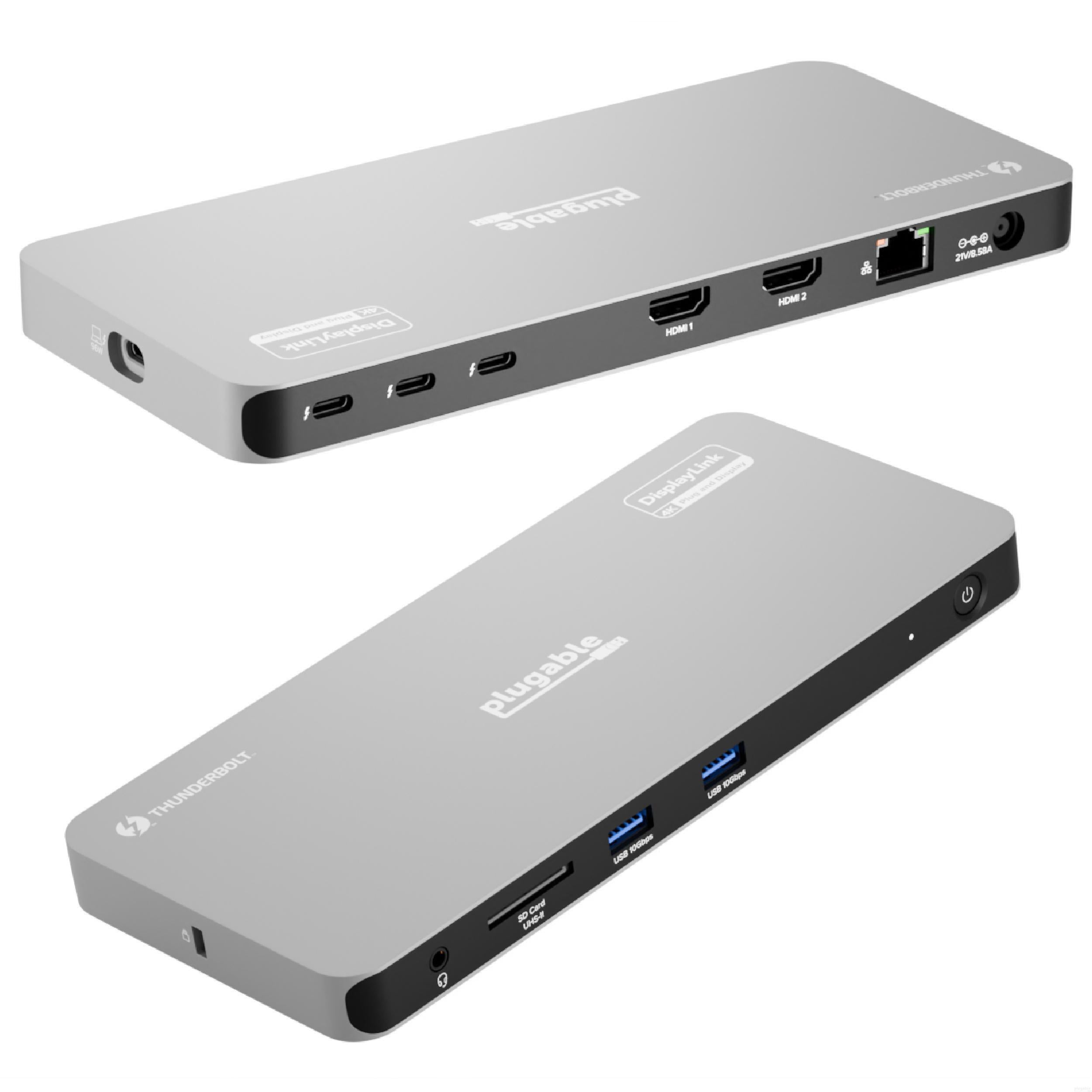 Plugable Thunderbolt 4 Docking Station for 4K Quad Monitors, 100W Lapt –  Plugable Technologies