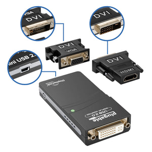 Plugable USB 2.0 HDMI/DVI/VGA Adapter for Multiple Monitors up to 1920x1080 main image