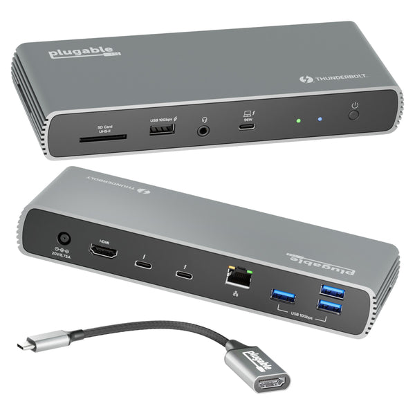 Plugable Thunderbolt 4 & USB4 HDMI Docking Station with 96W