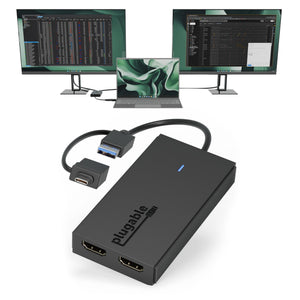 Plugable USB-C or USB 3.0 to Dual HDMI Adapter main image
