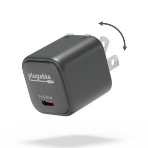 Plugable GaN USB-C Charger Block, 30W - Black main image