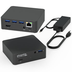 Plugable USB-C Docking Station with VESA Mount, 85W Laptop Charging main image