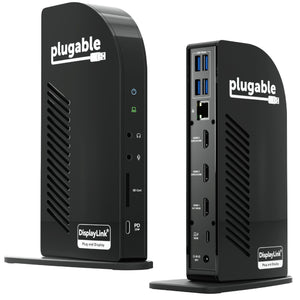 Plugable USB-C Triple Monitor Docking Station with 100W Laptop Charging main image