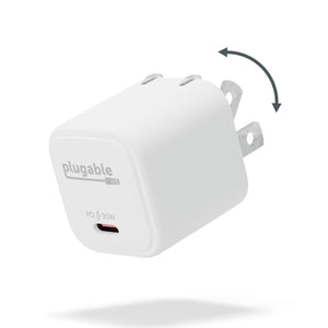 Plugable GaN USB-C Charger Block, 30W - White main image
