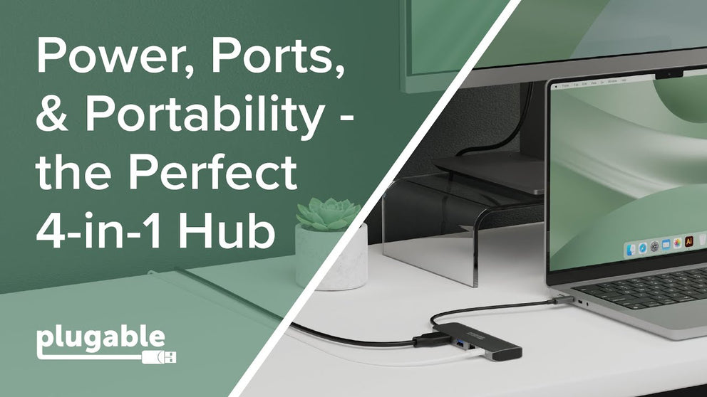 Plugable 4-in-1 USB-C Hub with 4K HDMI, 100W Charging ~ Plugable ...