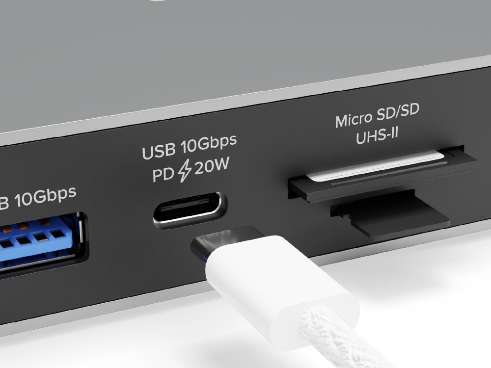 The USB-C 10Gbps port with 20W power delivery port on the UD-4VPD
