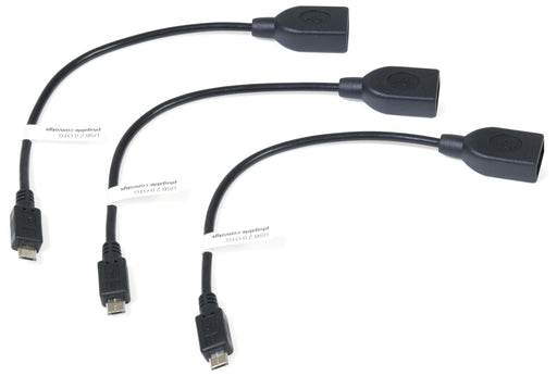 Main product image for the USB2-OTGS-3X 3-pack of USB on-the-go to USB-A cable pack