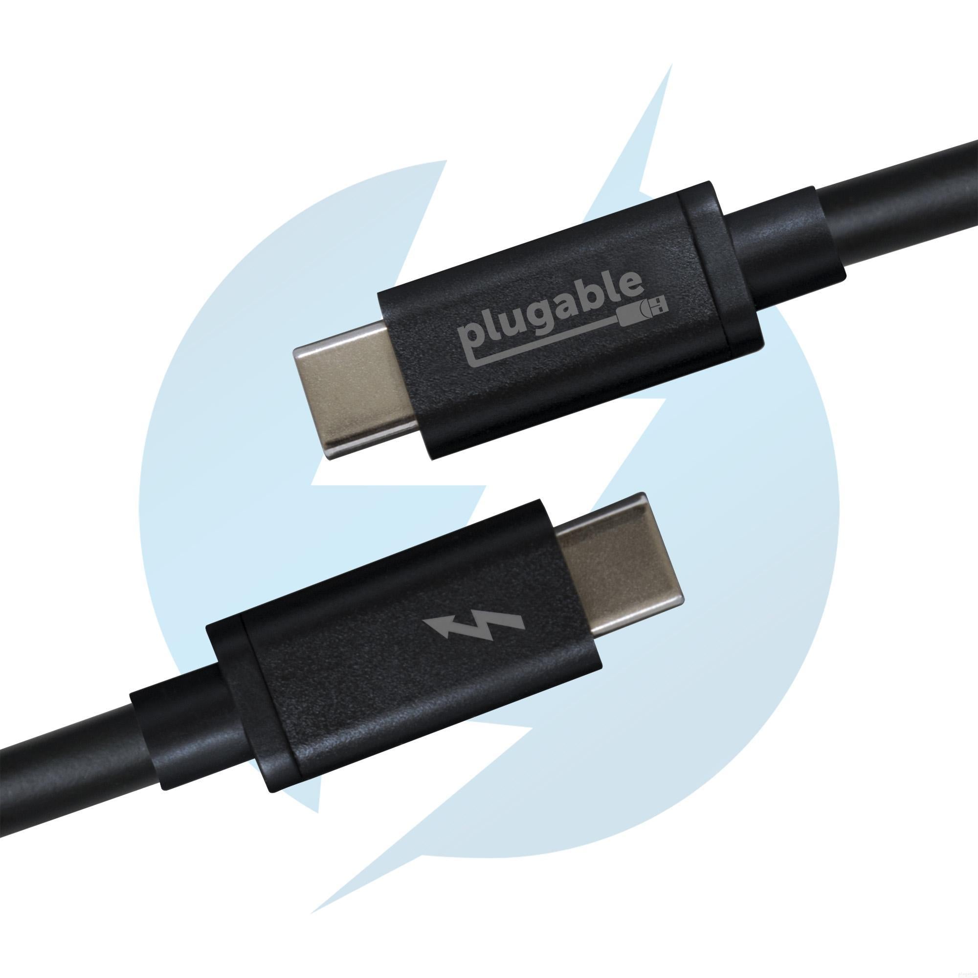 Plugable Thunderbolt 3 Cable (20Gbps, 6.6ft/2m) – Plugable