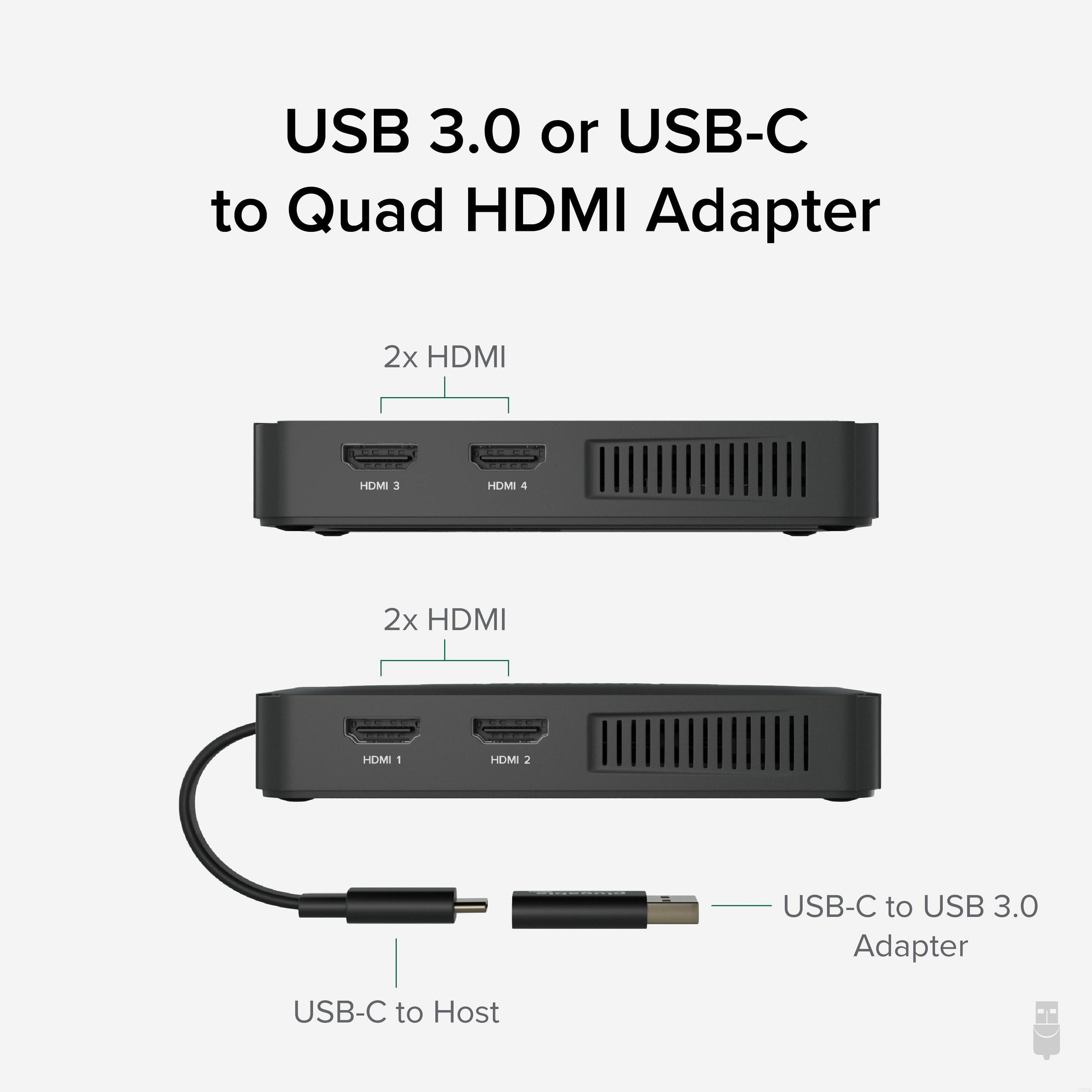 Adaptador USB-C a HDMI1+VGA