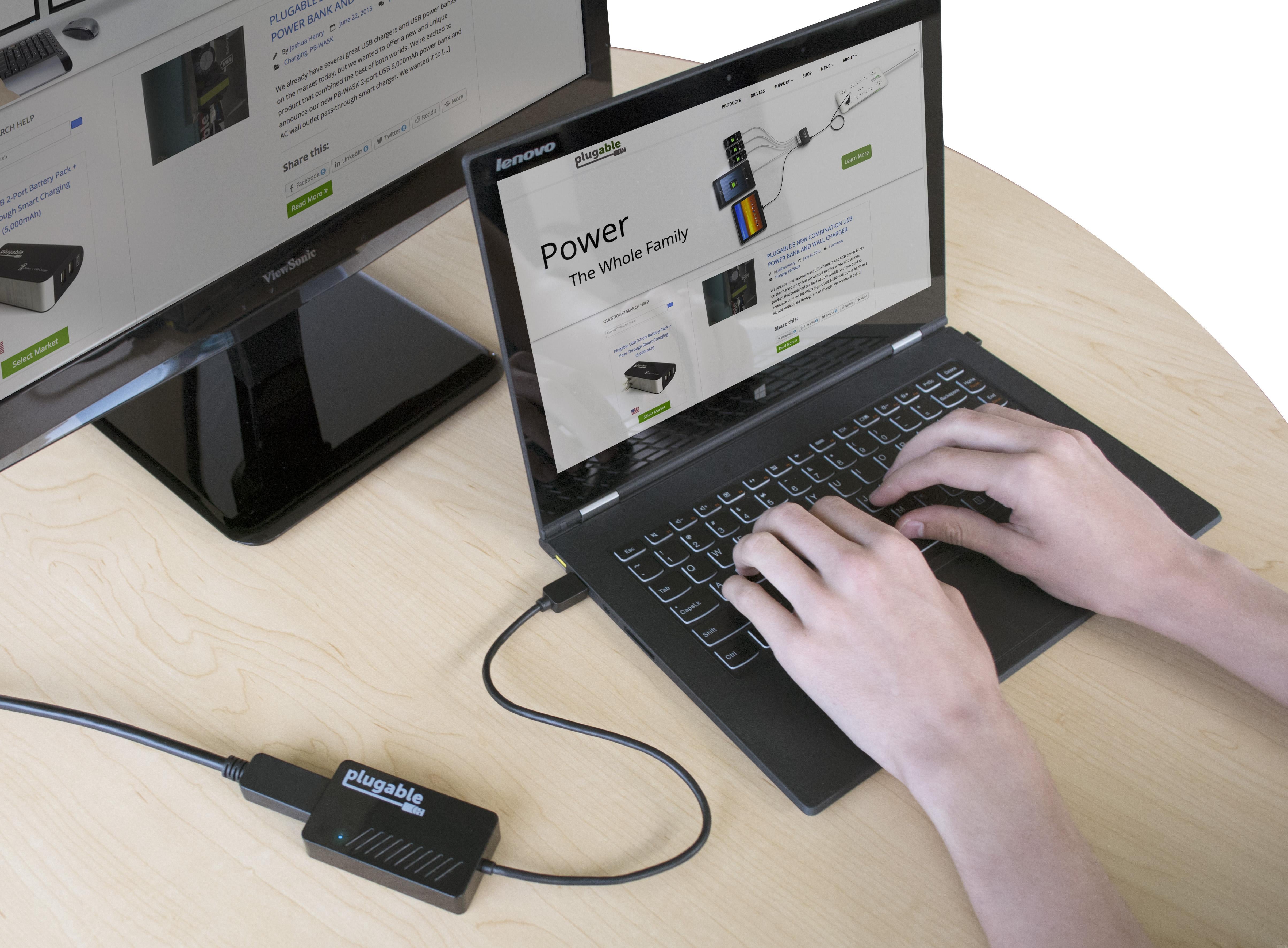 Plugable USB 3.0 4K DisplayPort Adapter for Multiple Monitors