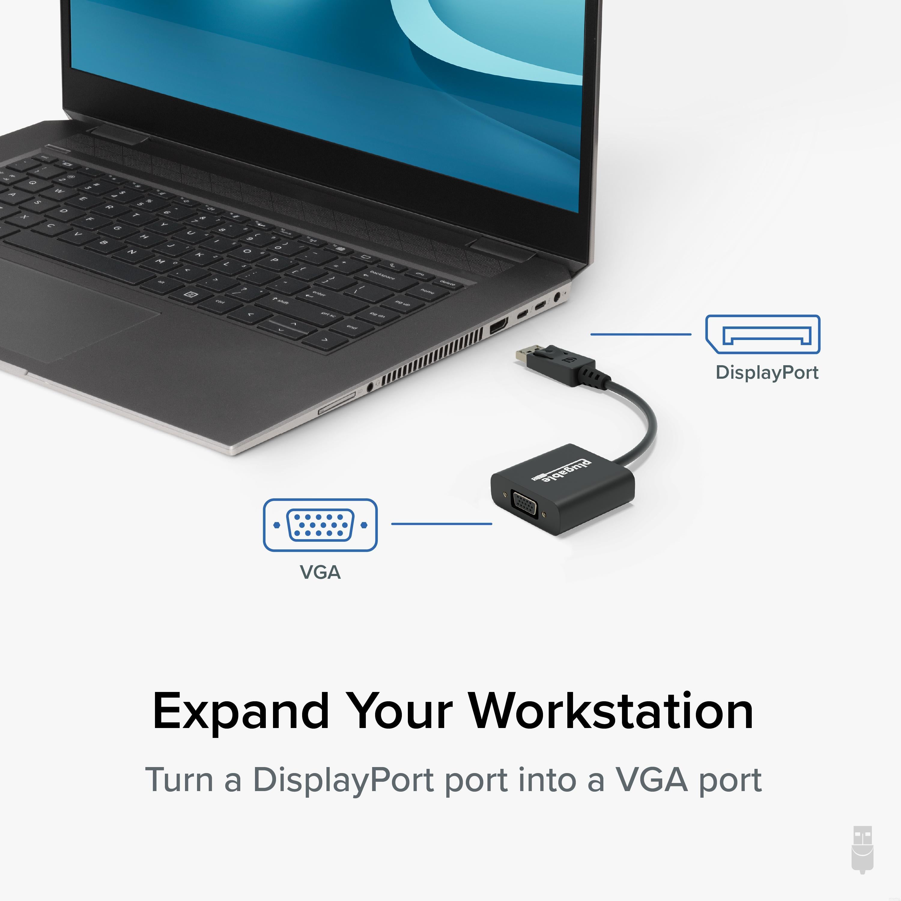 Plugable DisplayPort To VGA Adapter (Active) – Plugable Technologies