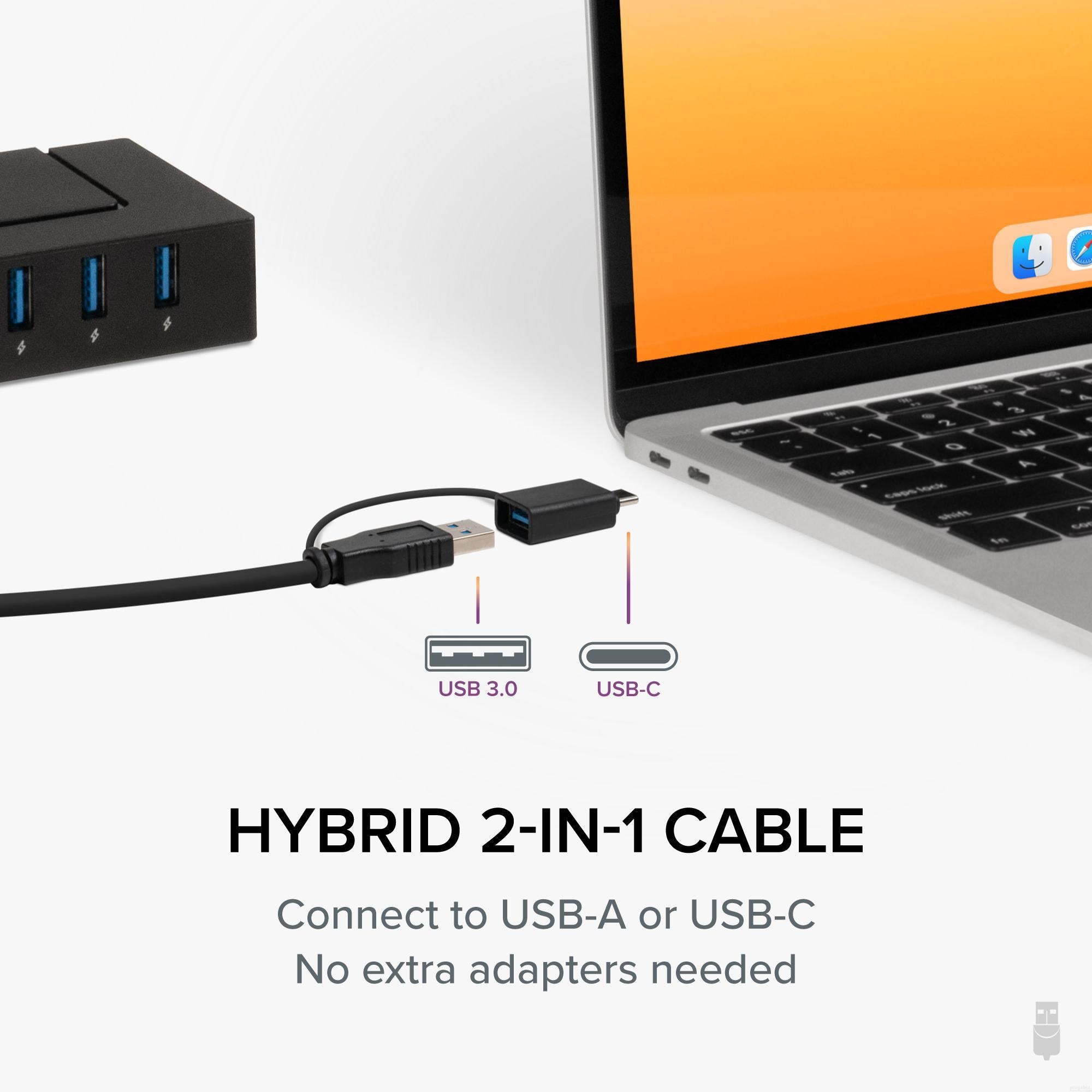 Plugable USB C Hub 7 in 1 Compatible with Mac Windows Chromebook USB4  Thunderbolt 4 and More 4K HDMI 3 USB 3.0 SD microSD Card Reader 92W  Charging - Office Depot