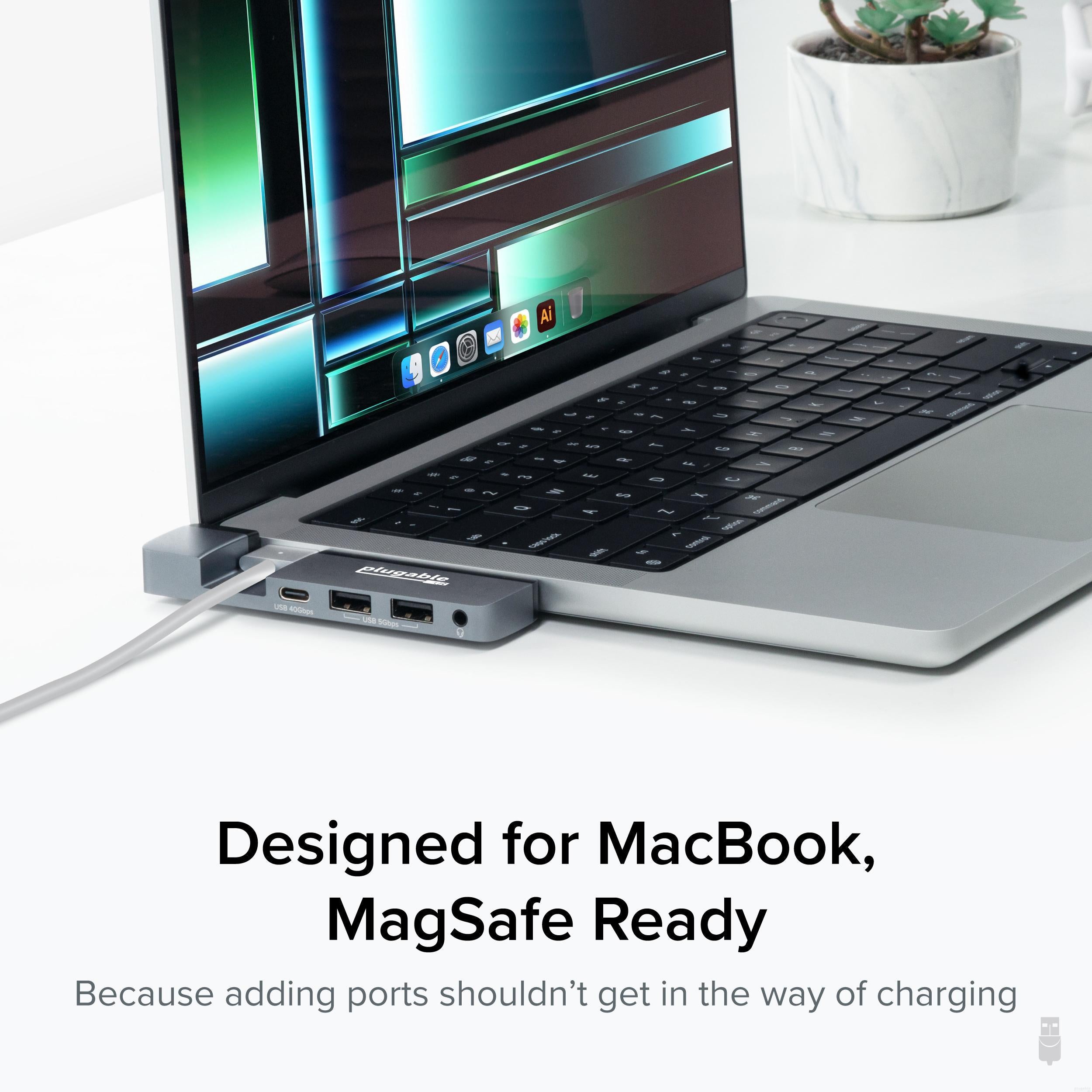 Plugable USB-C 5-in-1 Hub Designed for Apple MagSafe – Plugable Technologies