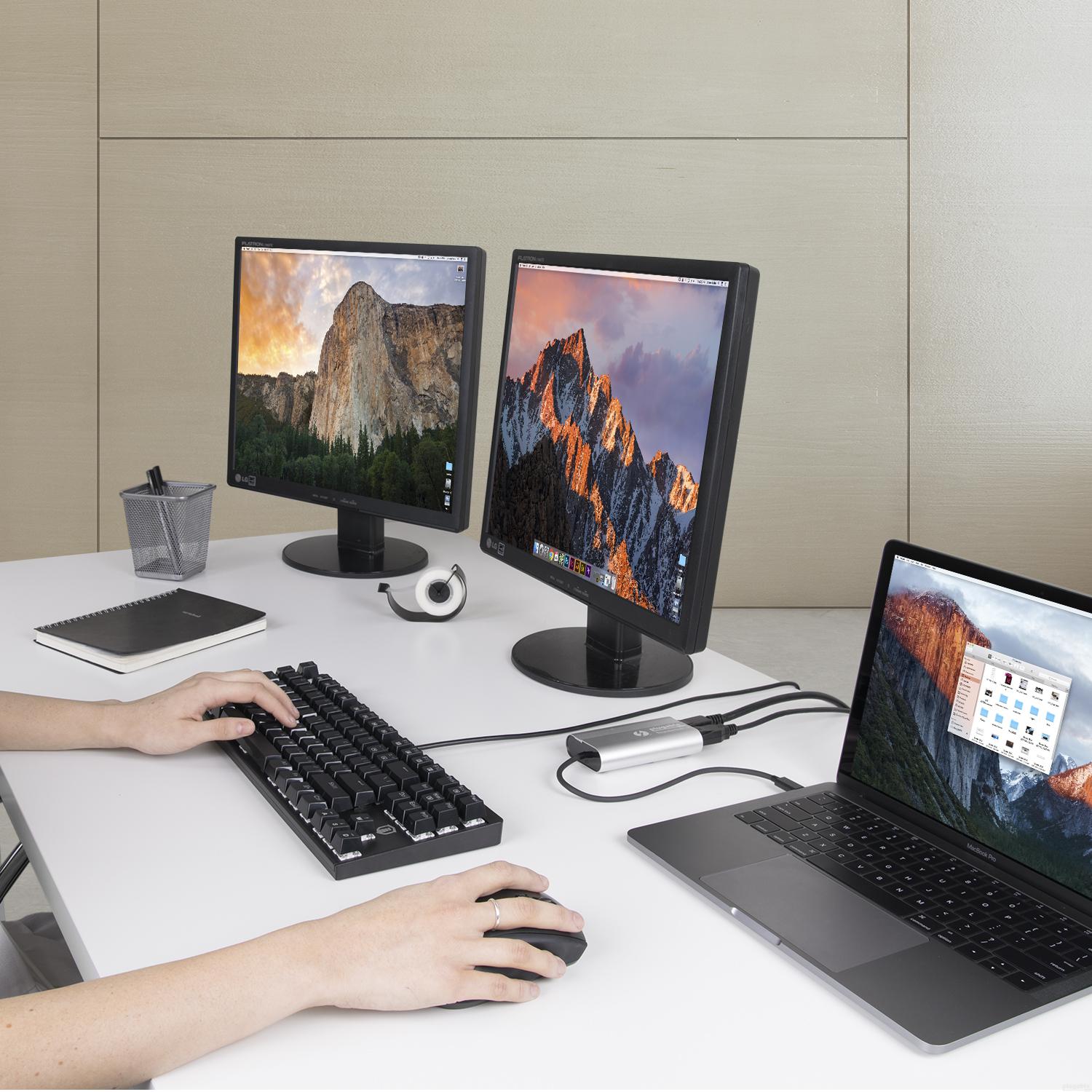 LIONWEI USB 3.0 oder USB C auf Dual HDMI Adapter für MacBook Pro/Air Type A zu HDMI Adapter 2 LIONWEI USB 3.0 oder USB C auf Dual HDMI Adapter für MacBook Pro/Air Type A zu HDMI Adapter 2